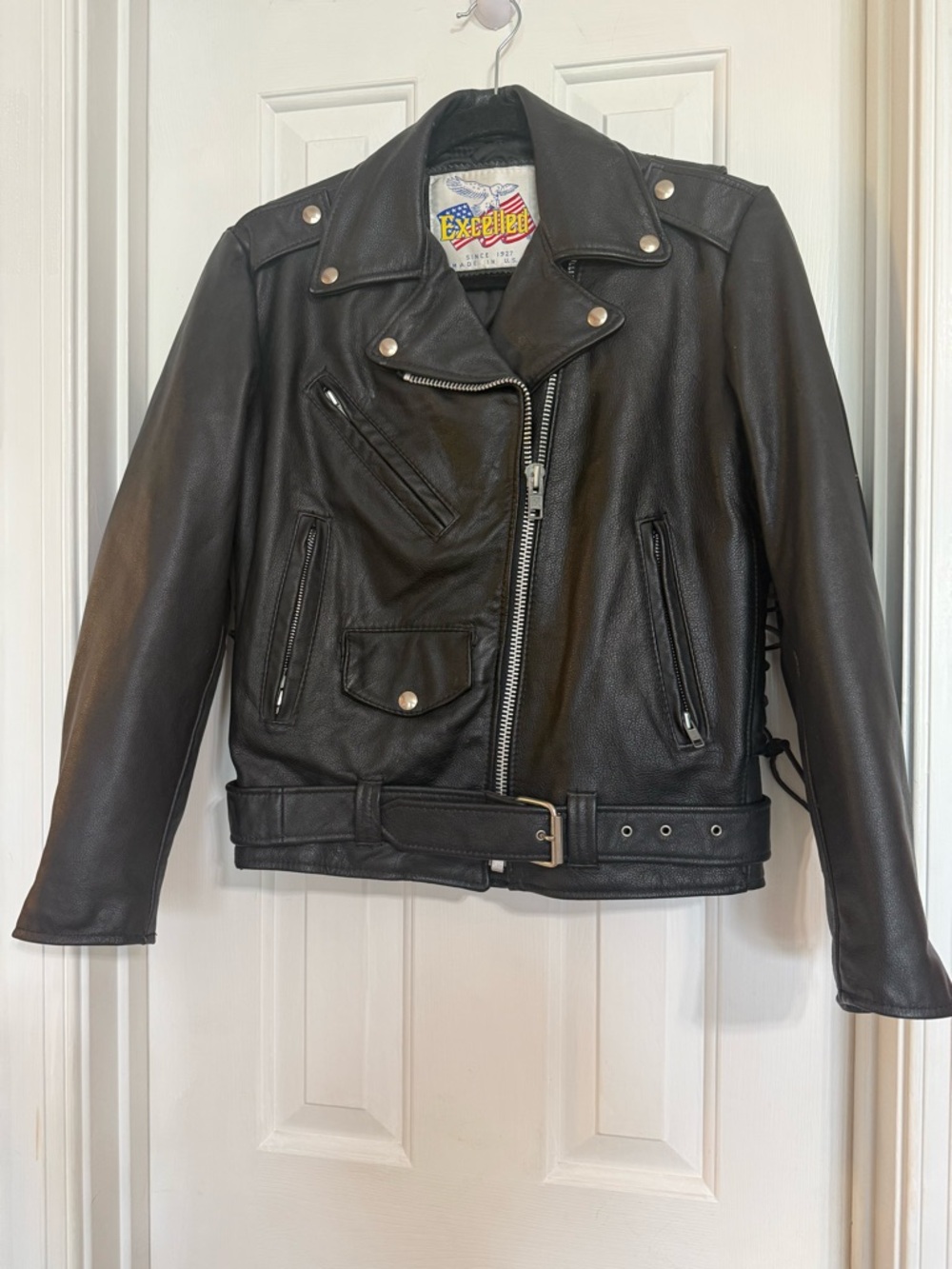 Excelled VTG Leather Biker Jacket Quilted inside 70s USA  Pockets in & out